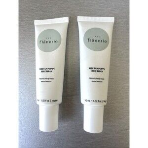 Flanerie Tibetan Poppy Rice Bran Retexturising Mask 1.52 oz 2 PCS BUNDLE New